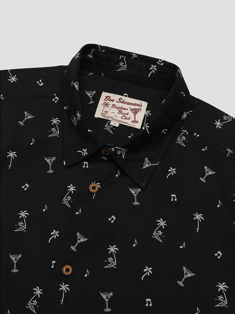 Ben Sherman - Scattered Print SS Shirt - Black