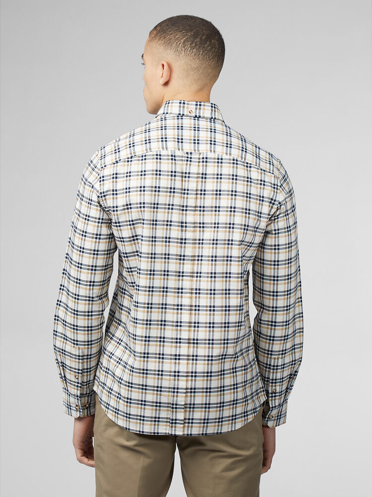 Ben Sherman - Oxford Check LS Shirt - Snow White