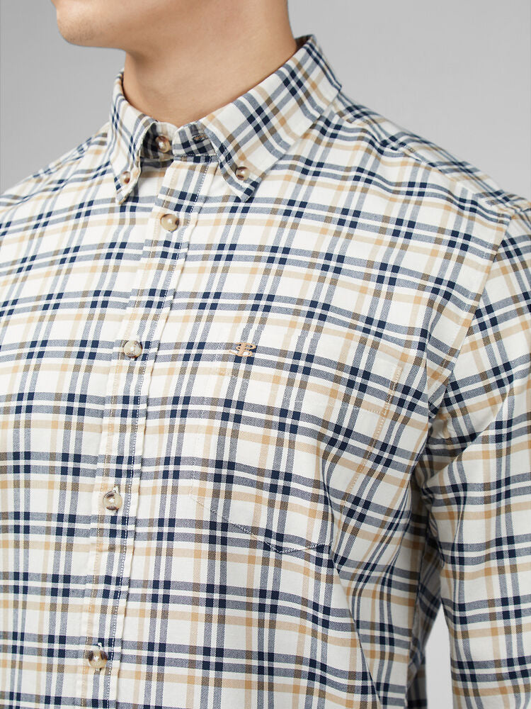 Ben Sherman - Oxford Check LS Shirt - Snow White