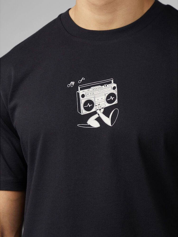 Ben Sherman - Boom Box Back Graphic Tee - Black