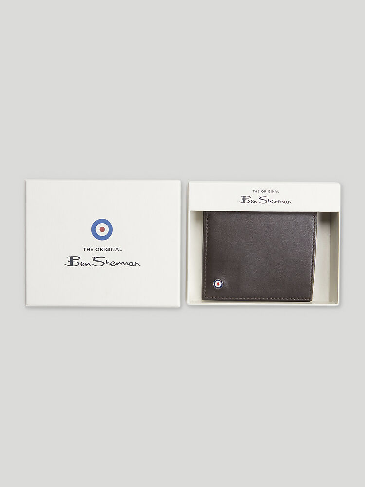 Ben Sherman - Leather Card Case Wallet - Brown