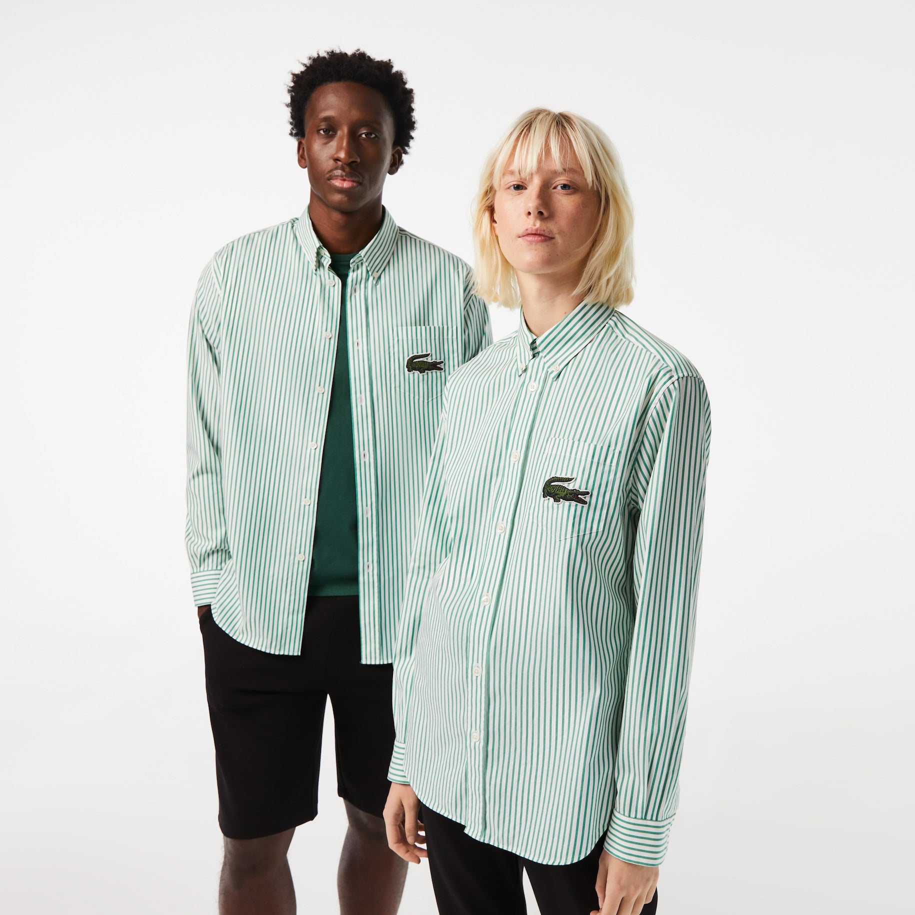 Lacoste - Relaxed Fit Large Croc Stripe Shirt - – Encompass Clothing