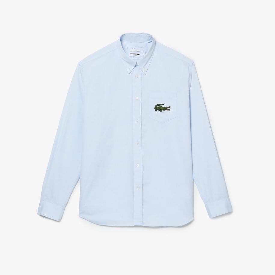 Lacoste - Relaxed Fit Large Croc Shirt - Blue