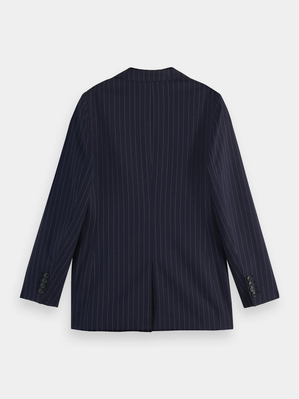 Maison Scotch - Single Breasted Fitted Blazer - Night Blue Pinstripe