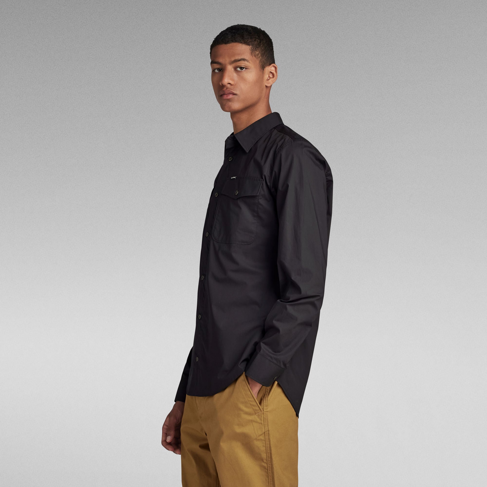 G-Star Raw - Marine Slim LS Shirt - Dark Black