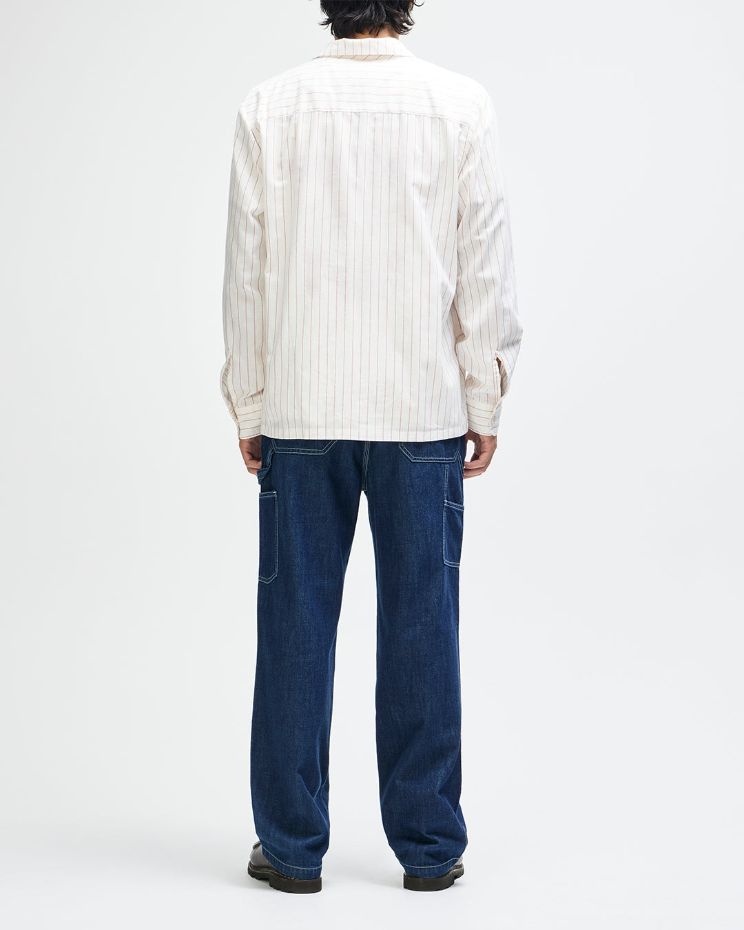 Deus - Forecourt Stripe LS Shirt - Vintage White