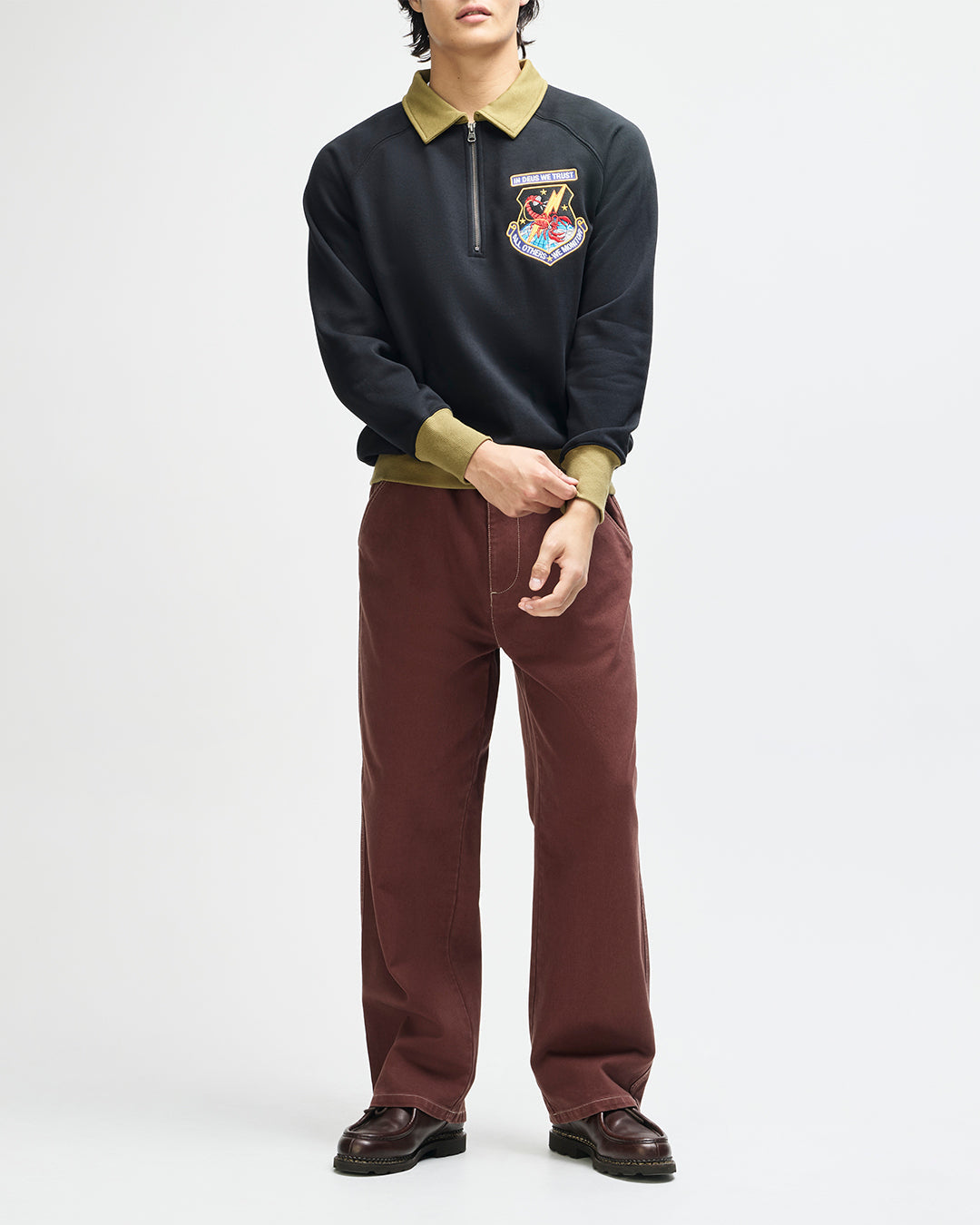Deus - All Others Half Zip Sweat - Black