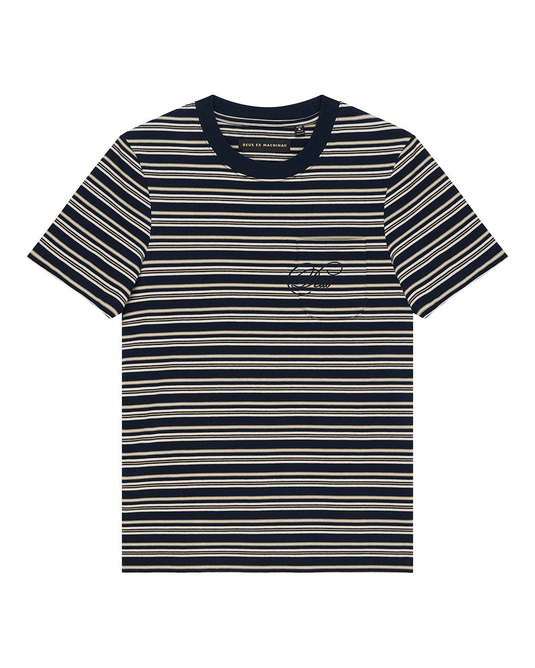 Deus - Pierre Stripe Tee - Navy Stripe