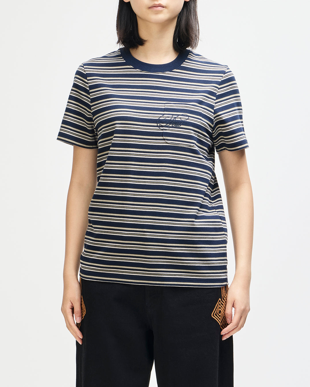 Deus - Pierre Stripe Tee - Navy Stripe