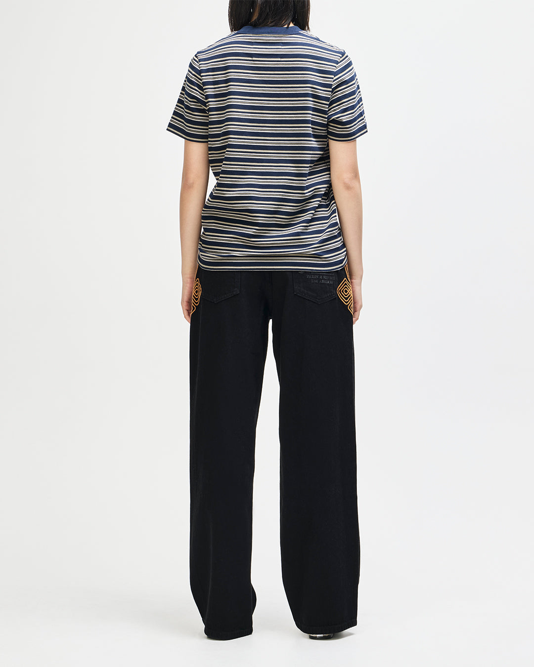 Deus - Pierre Stripe Tee - Navy Stripe