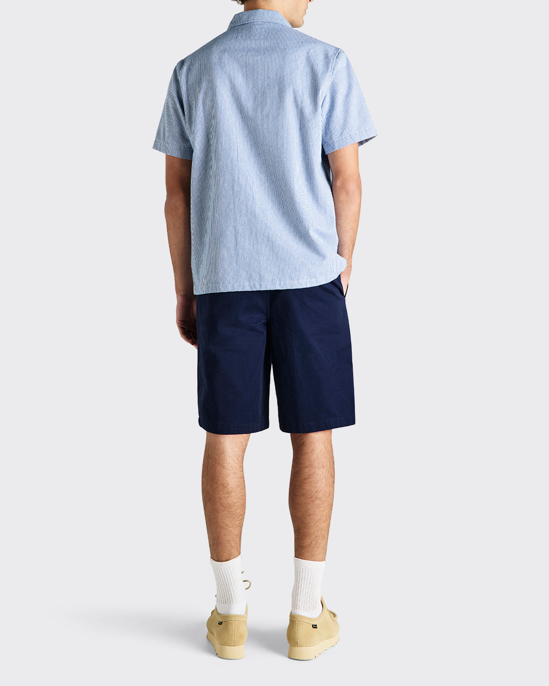 Deus - No Shelter Work SS Shirt - Blue Stripe