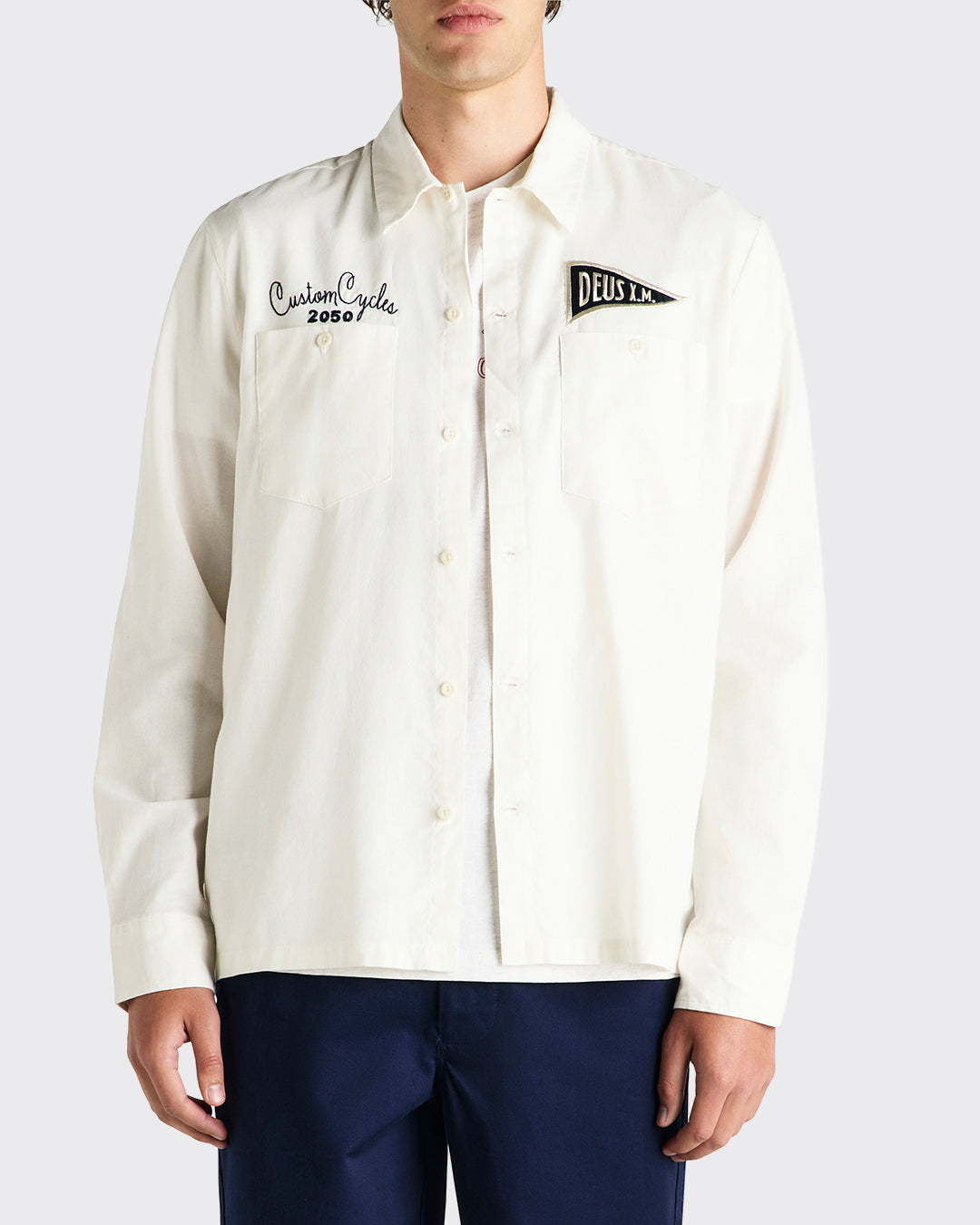 Deus - Forecourt LS Shirt - Vintage White