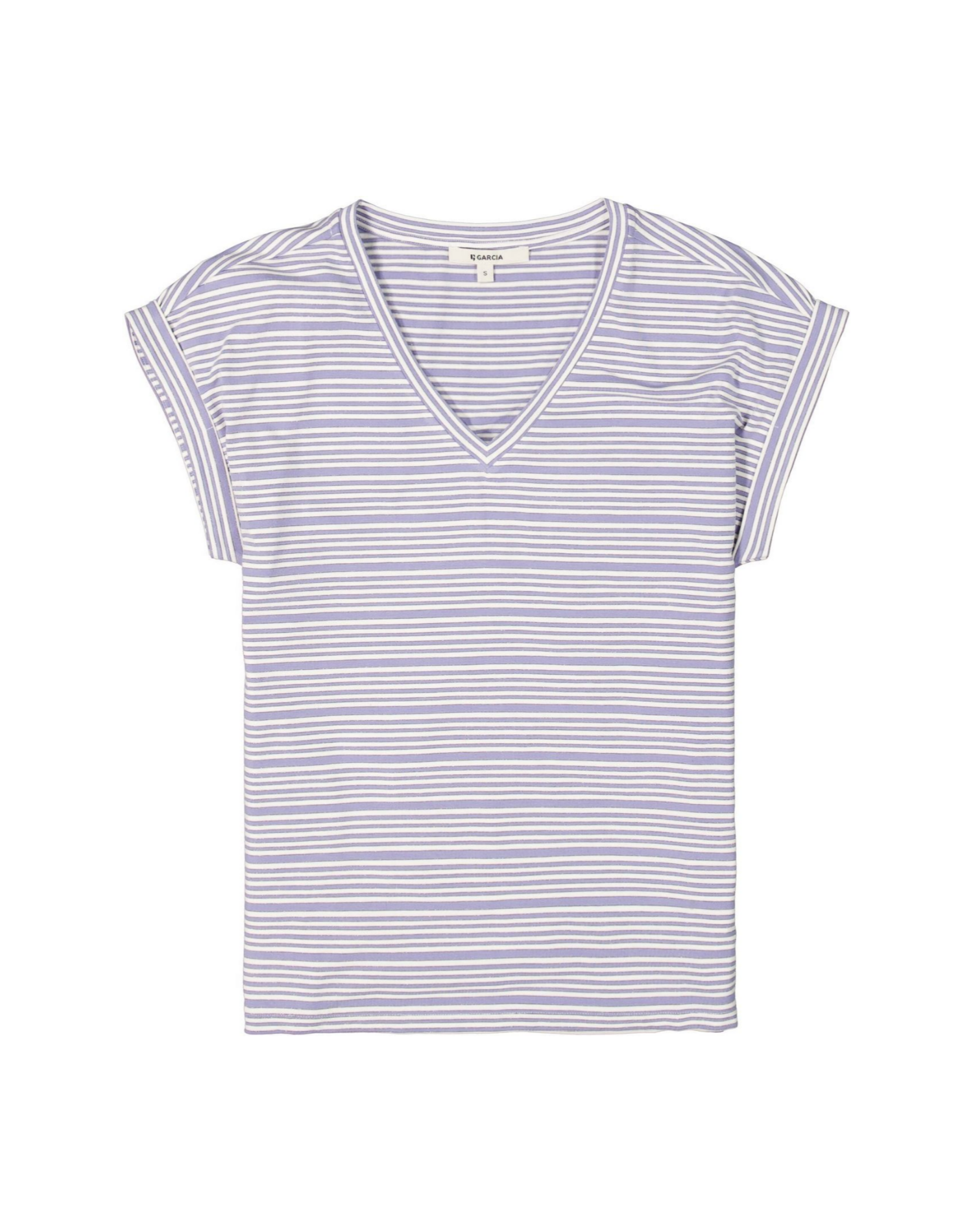 Garcia - Blue Stripe T-Shirt - Off White