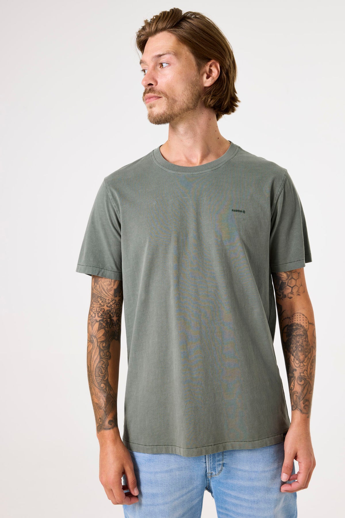 Garcia - Plain Logo Tee - Sage Green