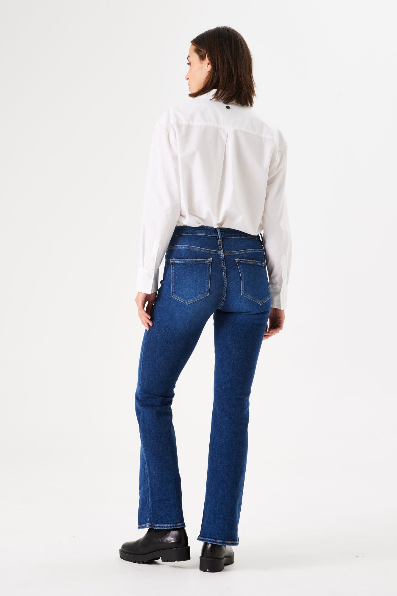 Garcia - Celia Flare Jean - Dark Used Blue