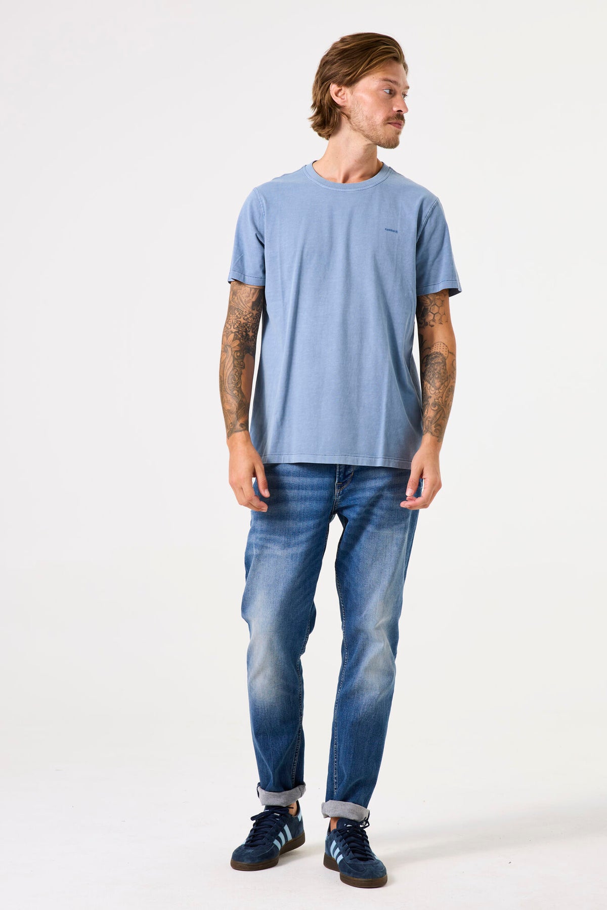 Garcia - Plain Logo Tee - Stone Blue