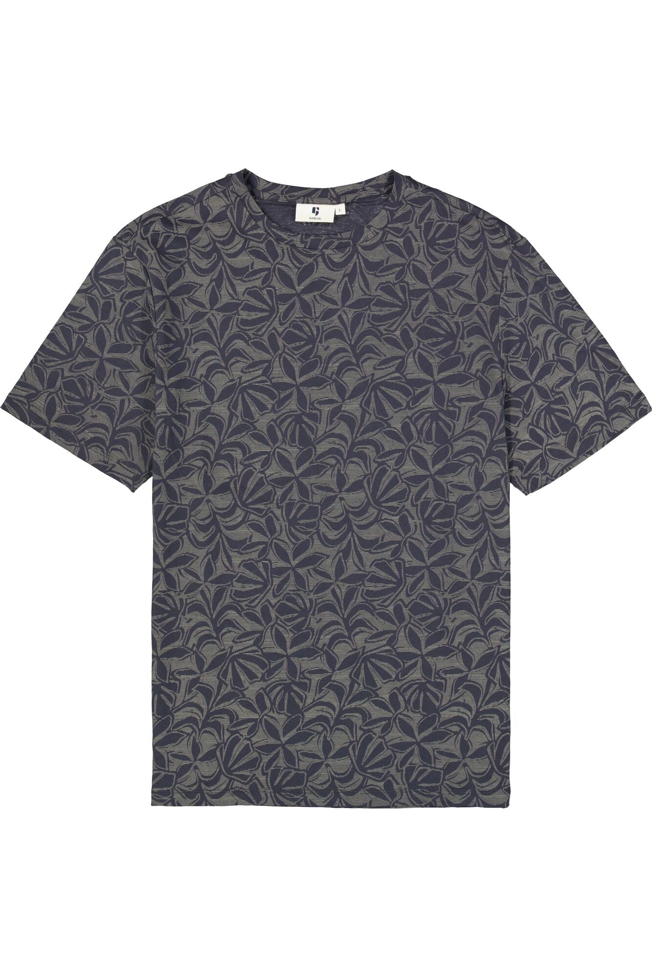 Garcia - Monstera Print Tee - Blue Graphite