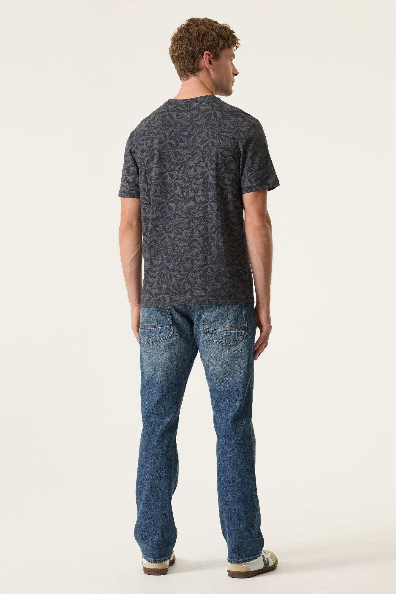 Garcia - Monstera Print Tee - Blue Graphite