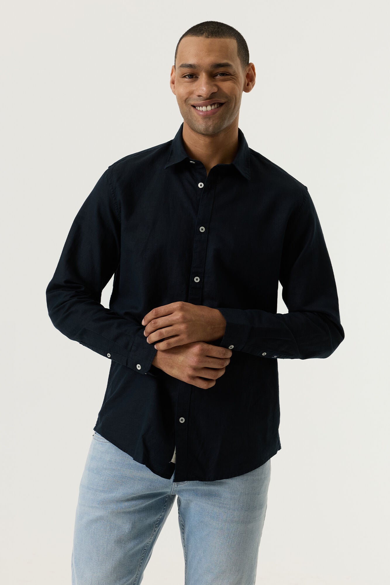 Garcia - Classic LS Shirt - Blue Graphite