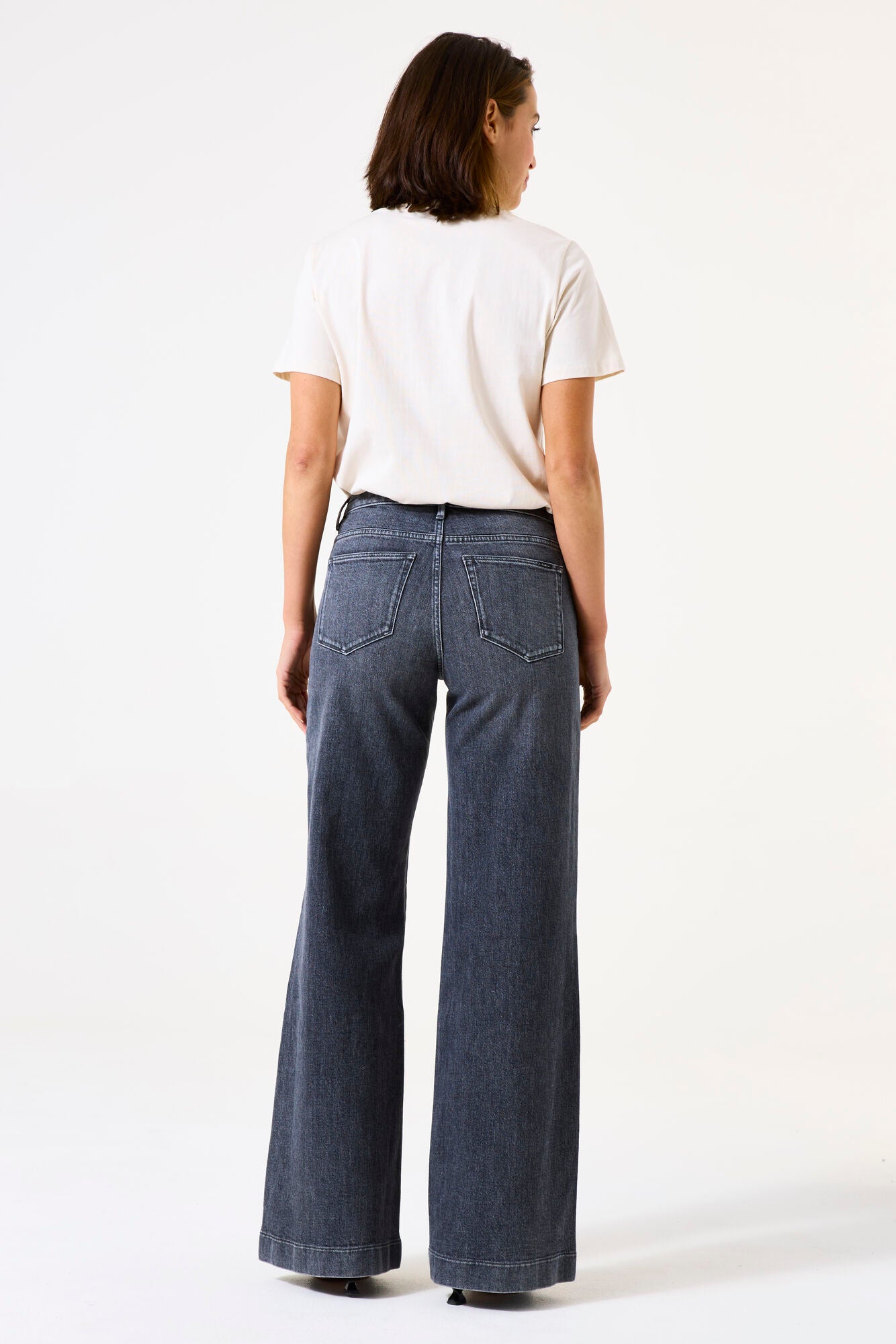Garcia - Celia Wide Jean - Dark Used Grey