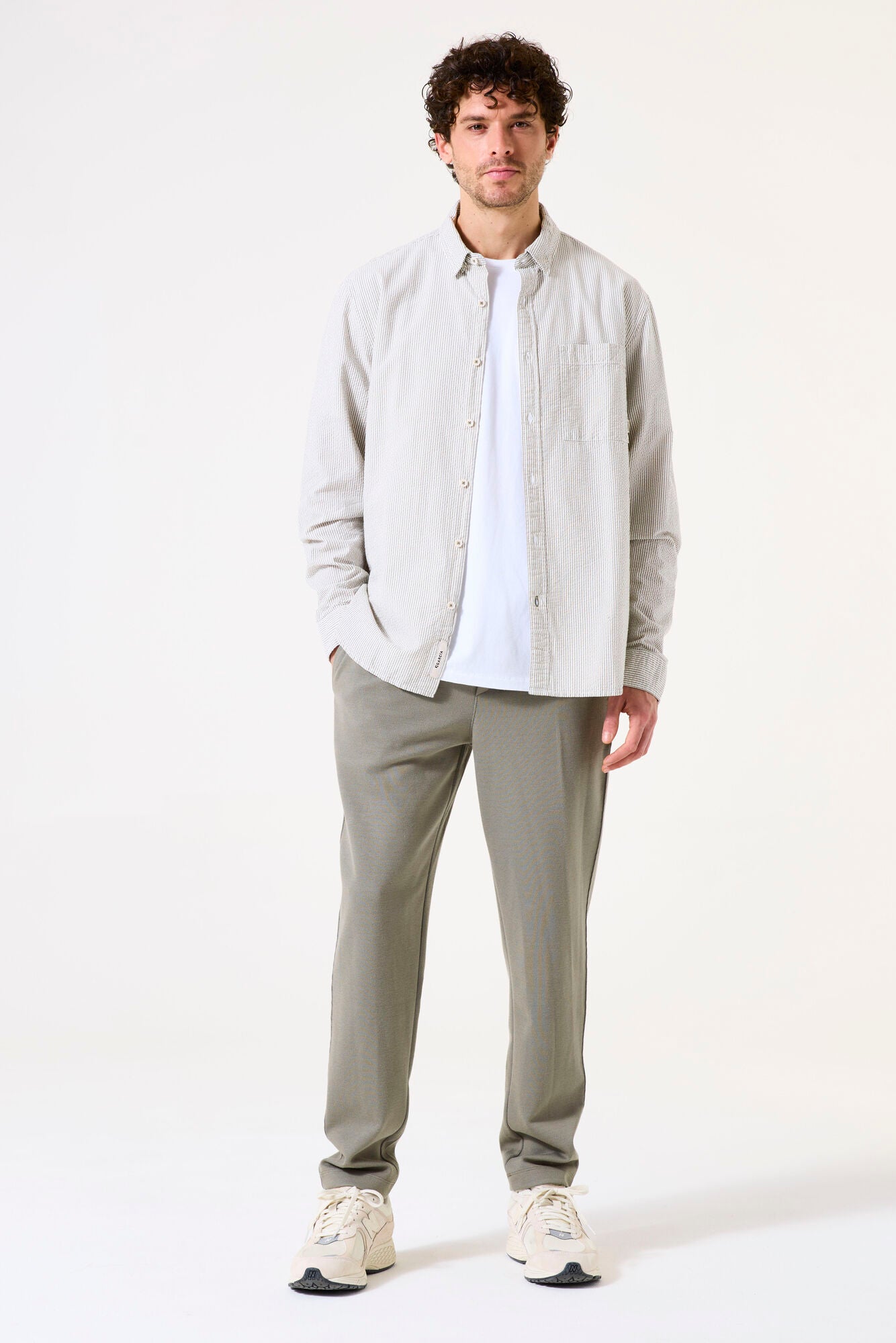 Garcia - Striped LS Shirt - Vetiver