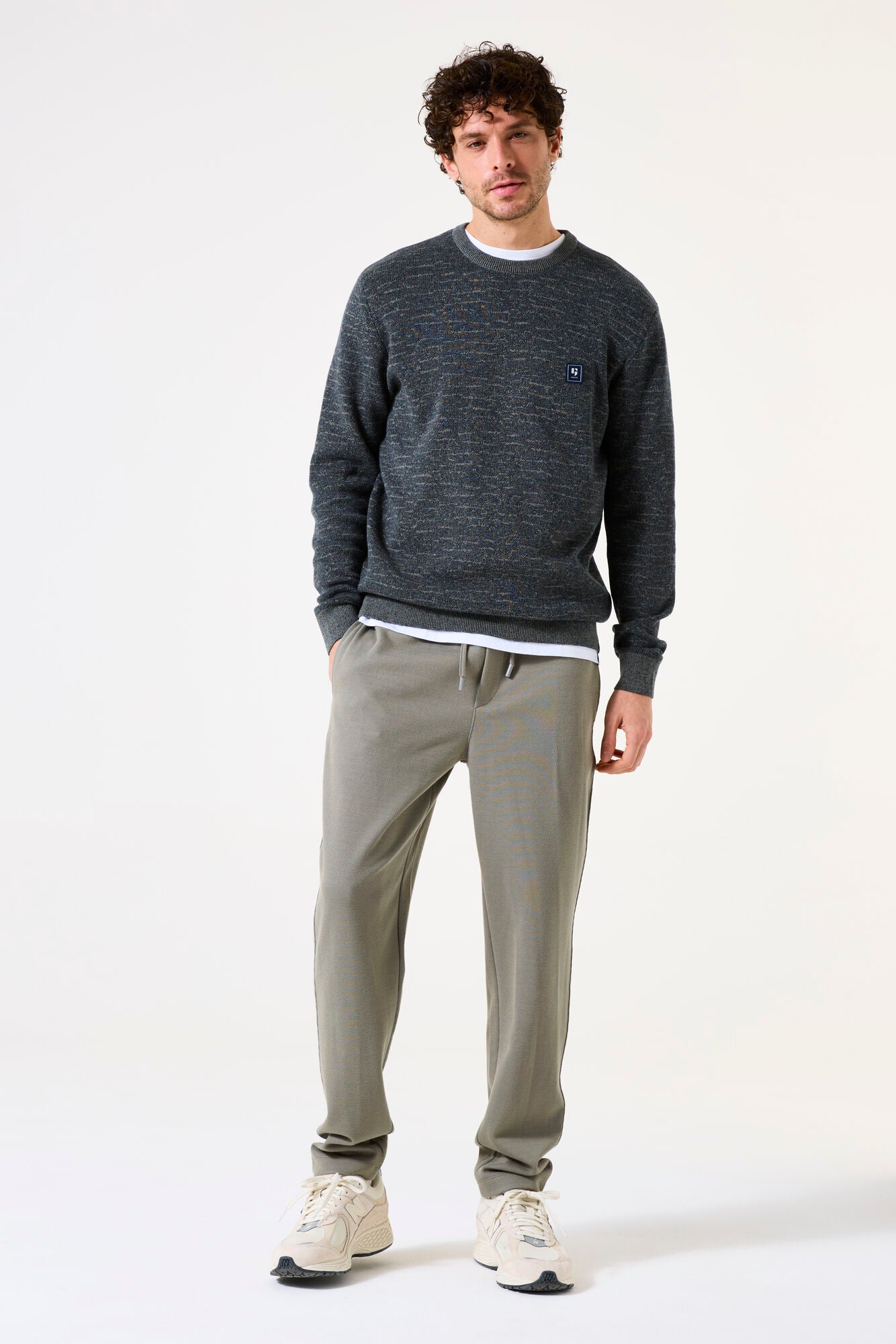 Garcia - Foggy Knit Pullover - Fossil Blue