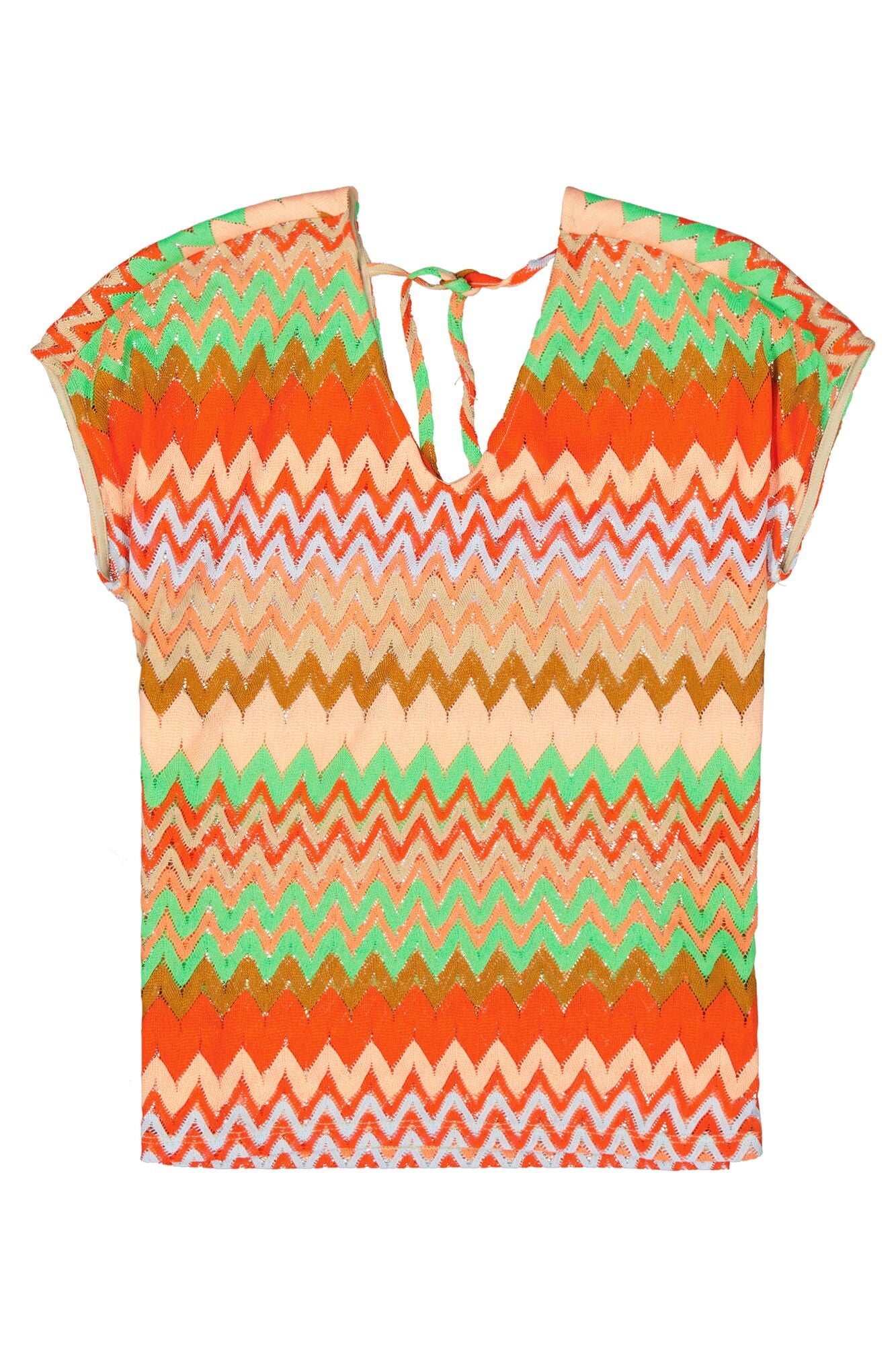 Garcia - Chevron SS Knit Top - Emberglow