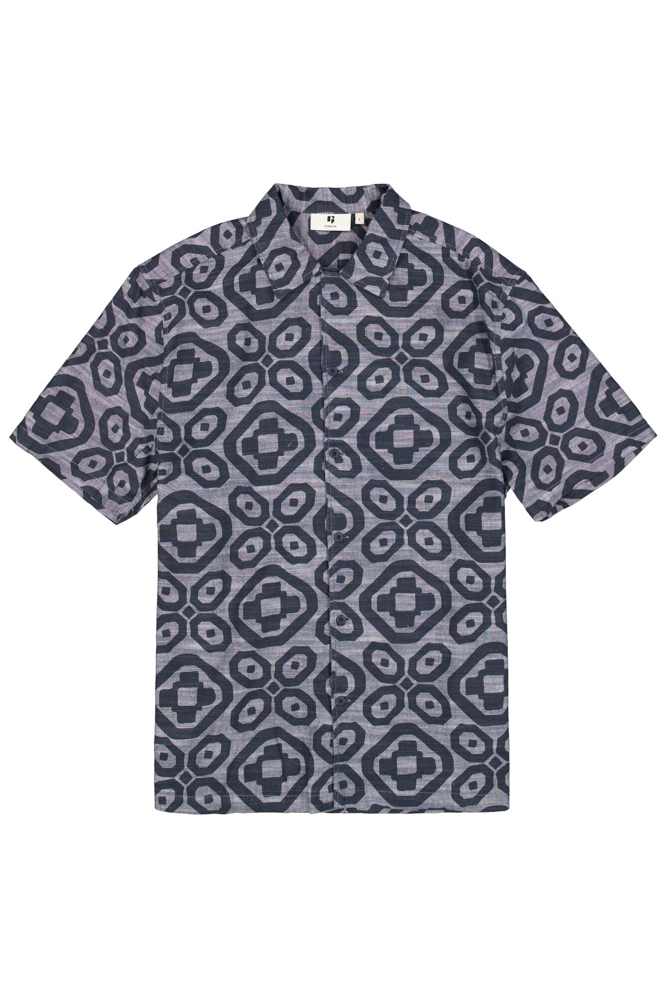 Garcia - Large Tile SS Shirt - Chambray