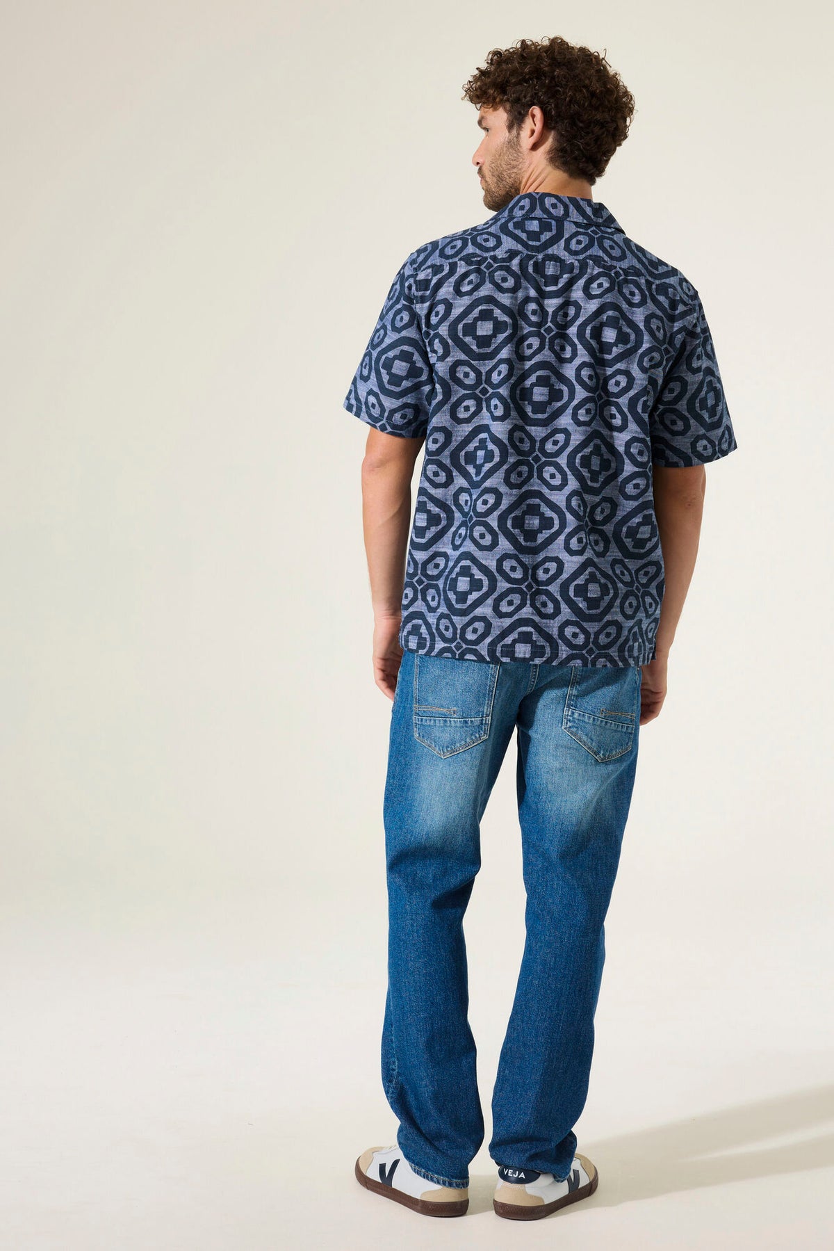 Garcia - Large Tile SS Shirt - Chambray