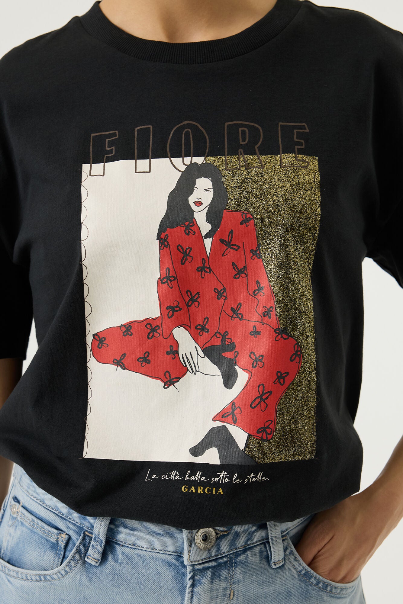 Garcia - Fiore SS Tee - Antracite