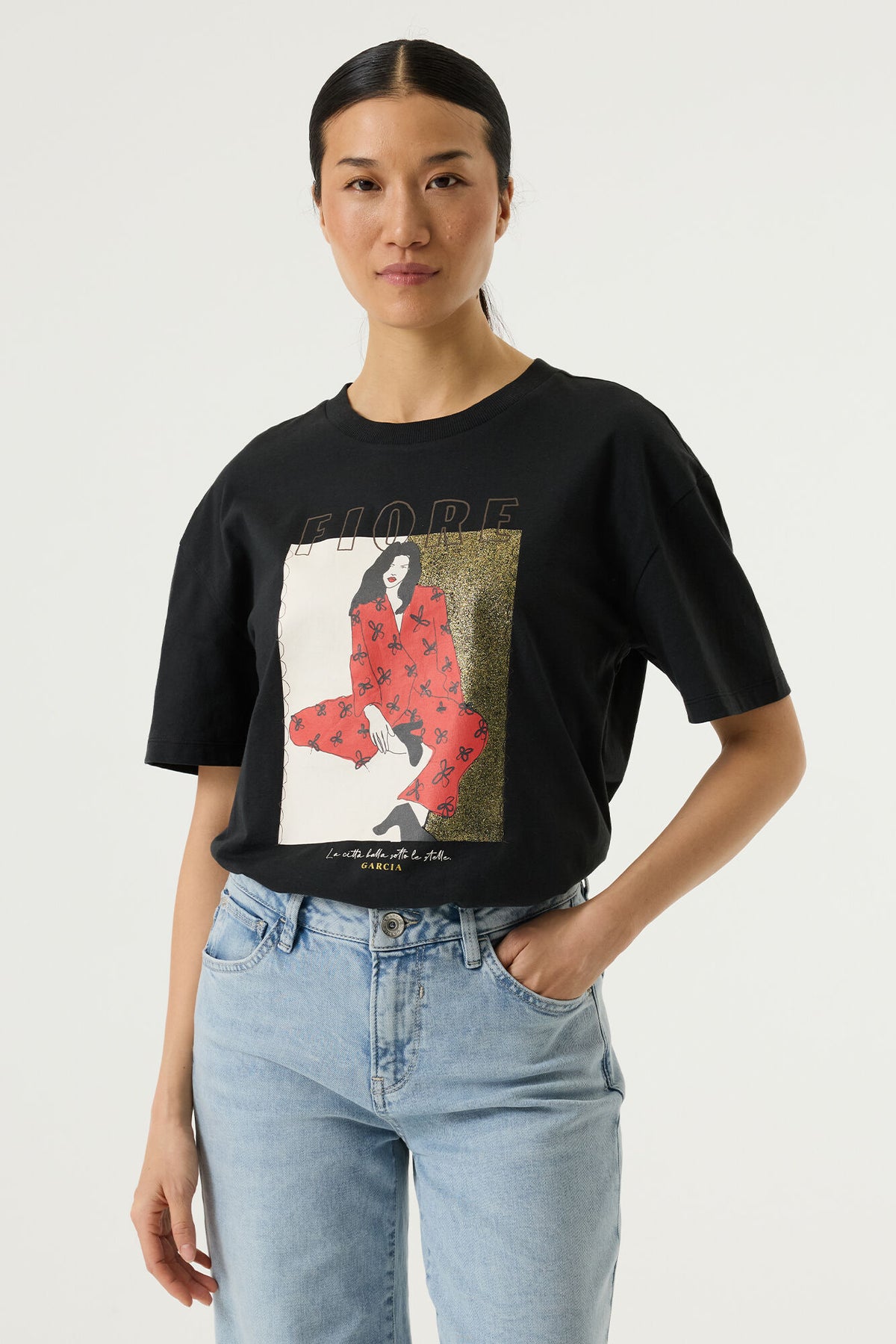Garcia - Fiore SS Tee - Antracite