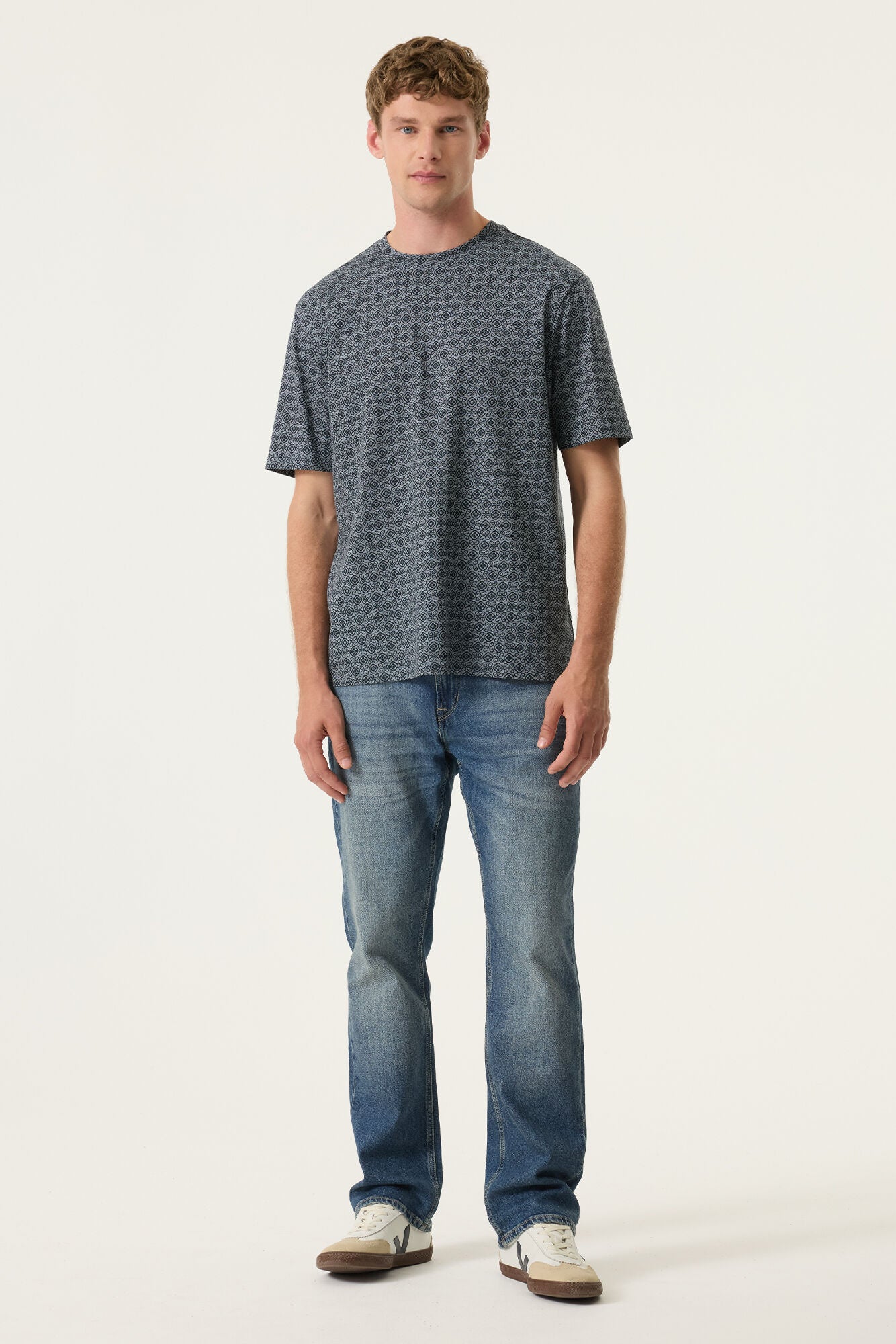Garcia - Geometric Print Tee - River