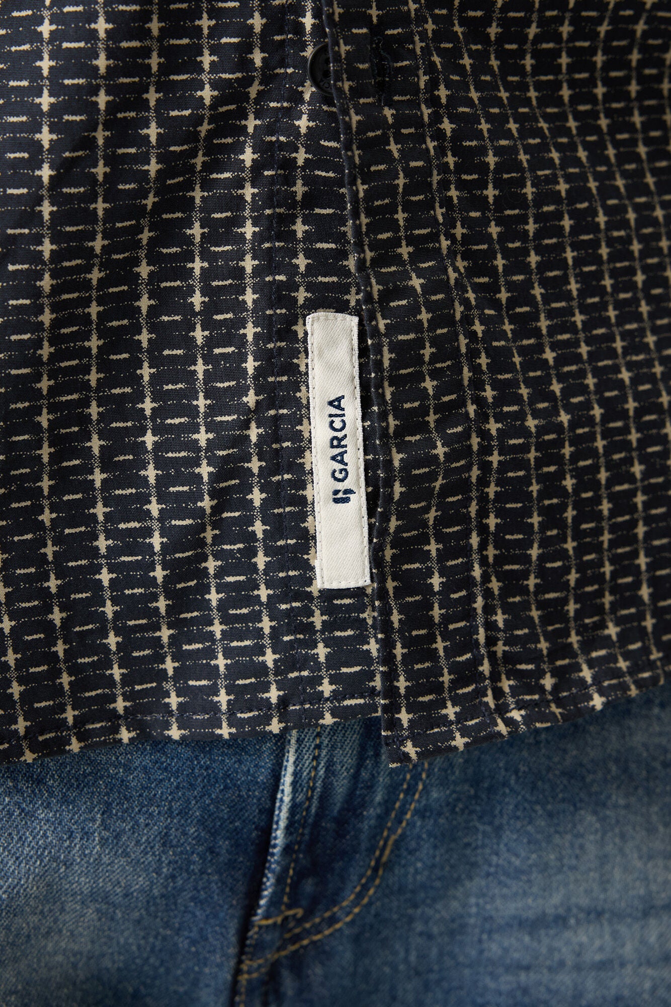 Garcia - Mini Cross LS Shirt - Blue Graphite