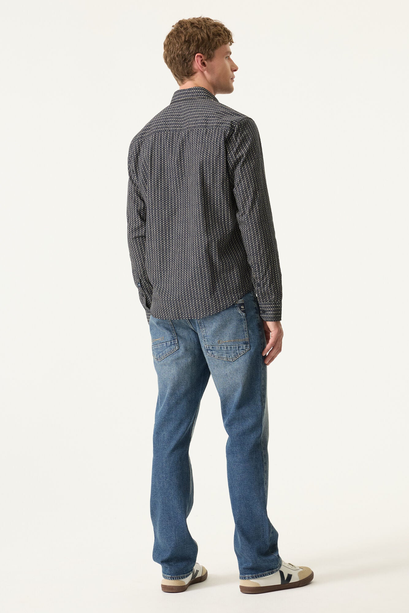 Garcia - Mini Cross LS Shirt - Blue Graphite