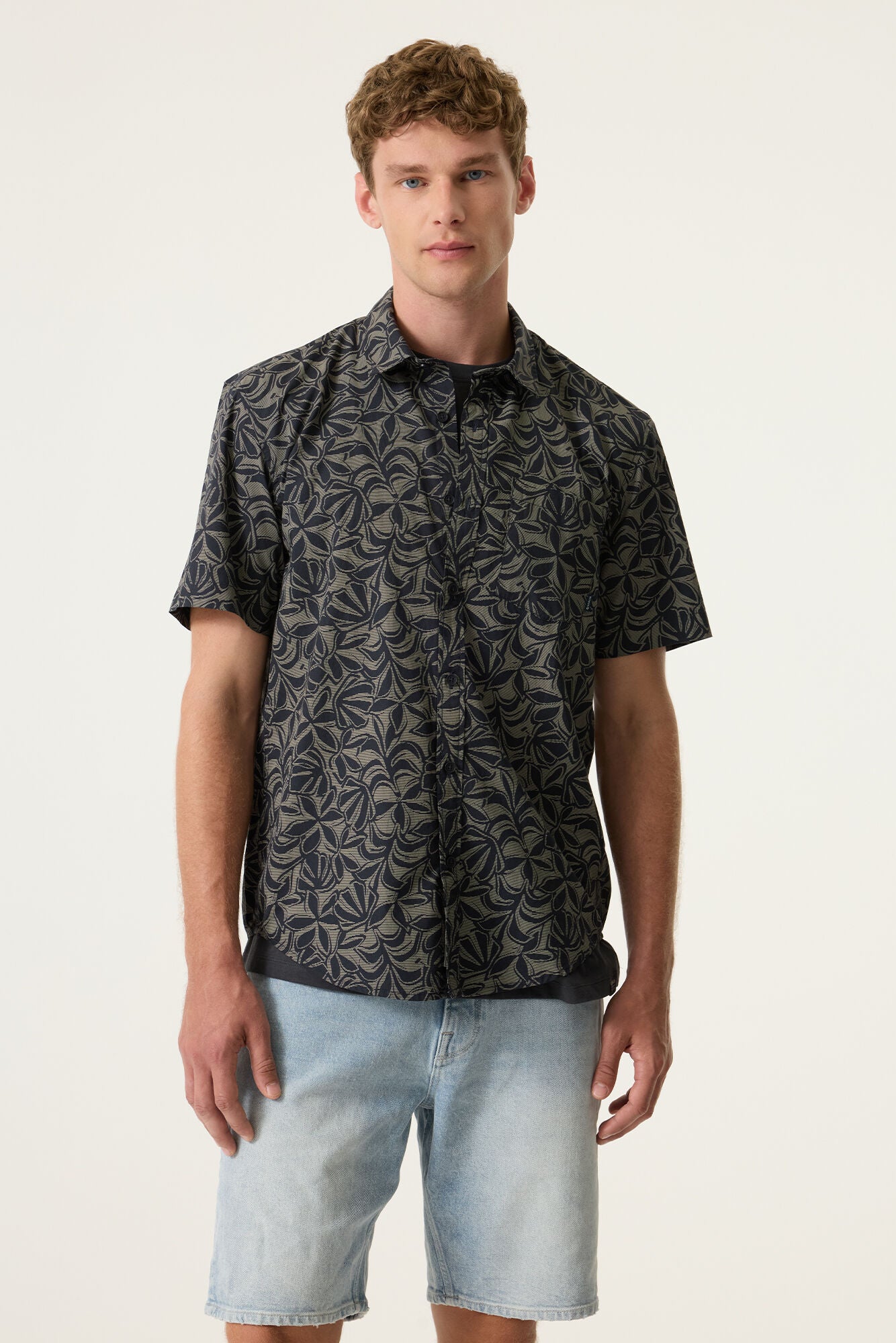Garcia - Monstera SS Shirt - Blue Graphite