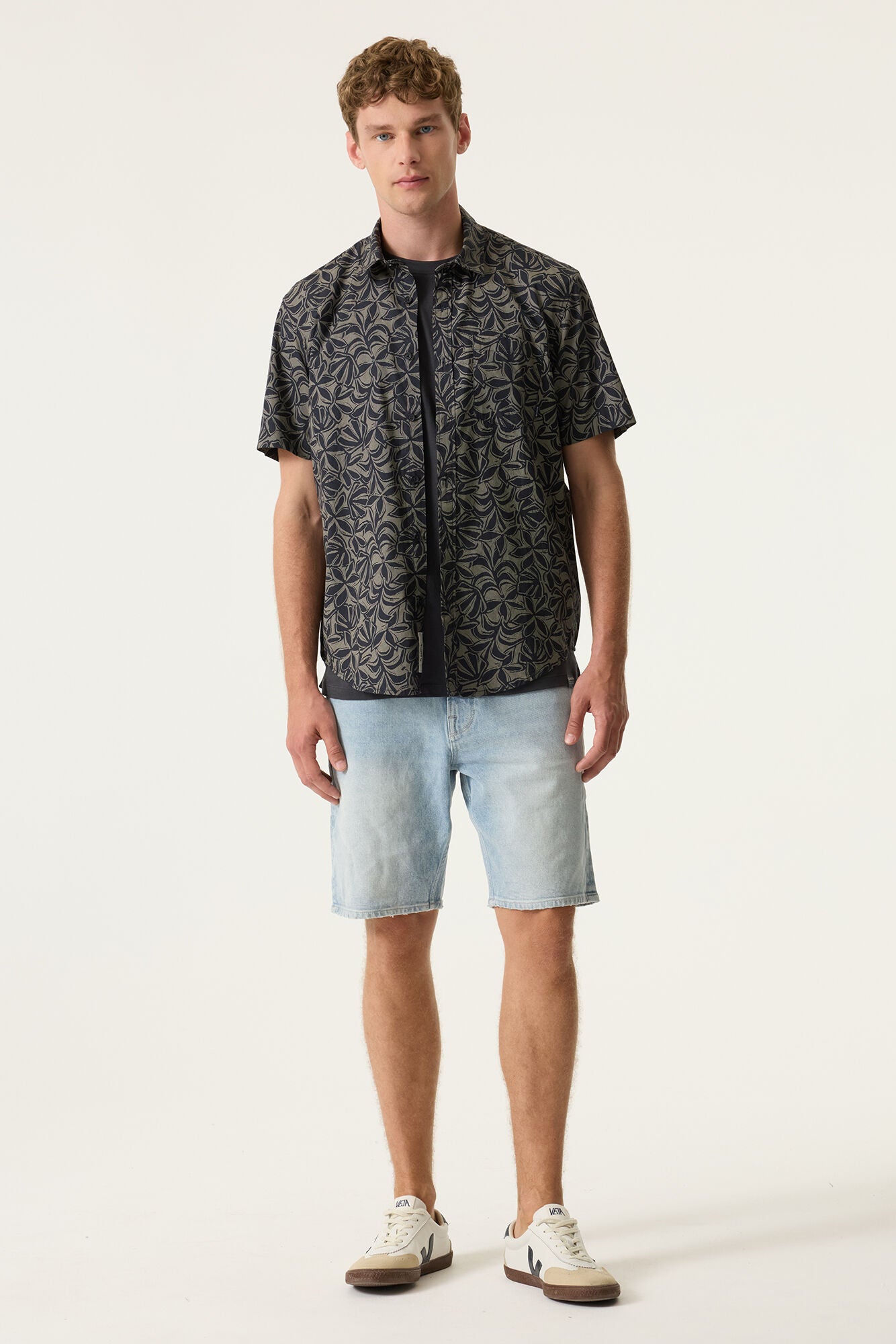 Garcia - Monstera SS Shirt - Blue Graphite