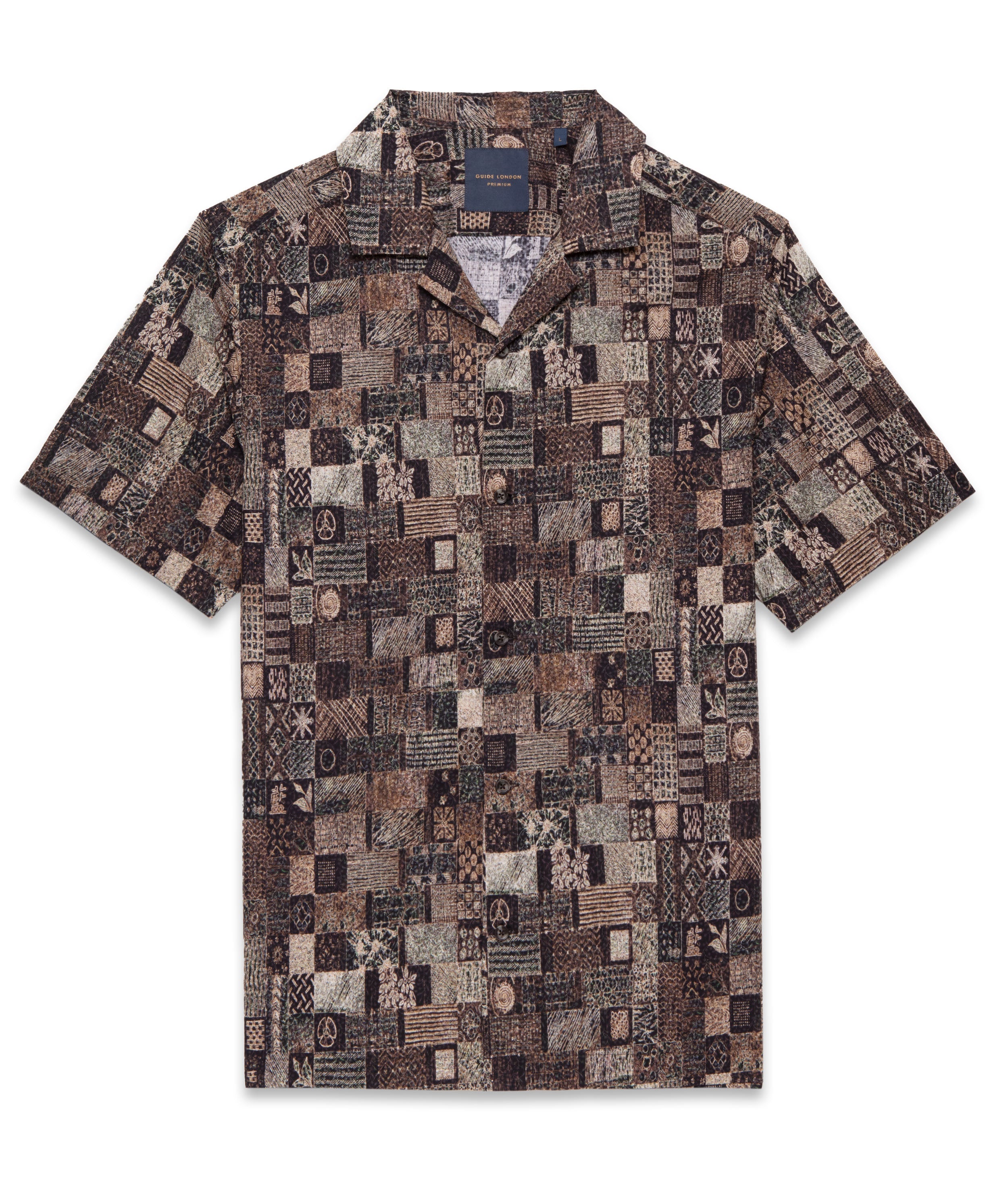 Guide London - Batik Mini SS Shirt - Brown/Black