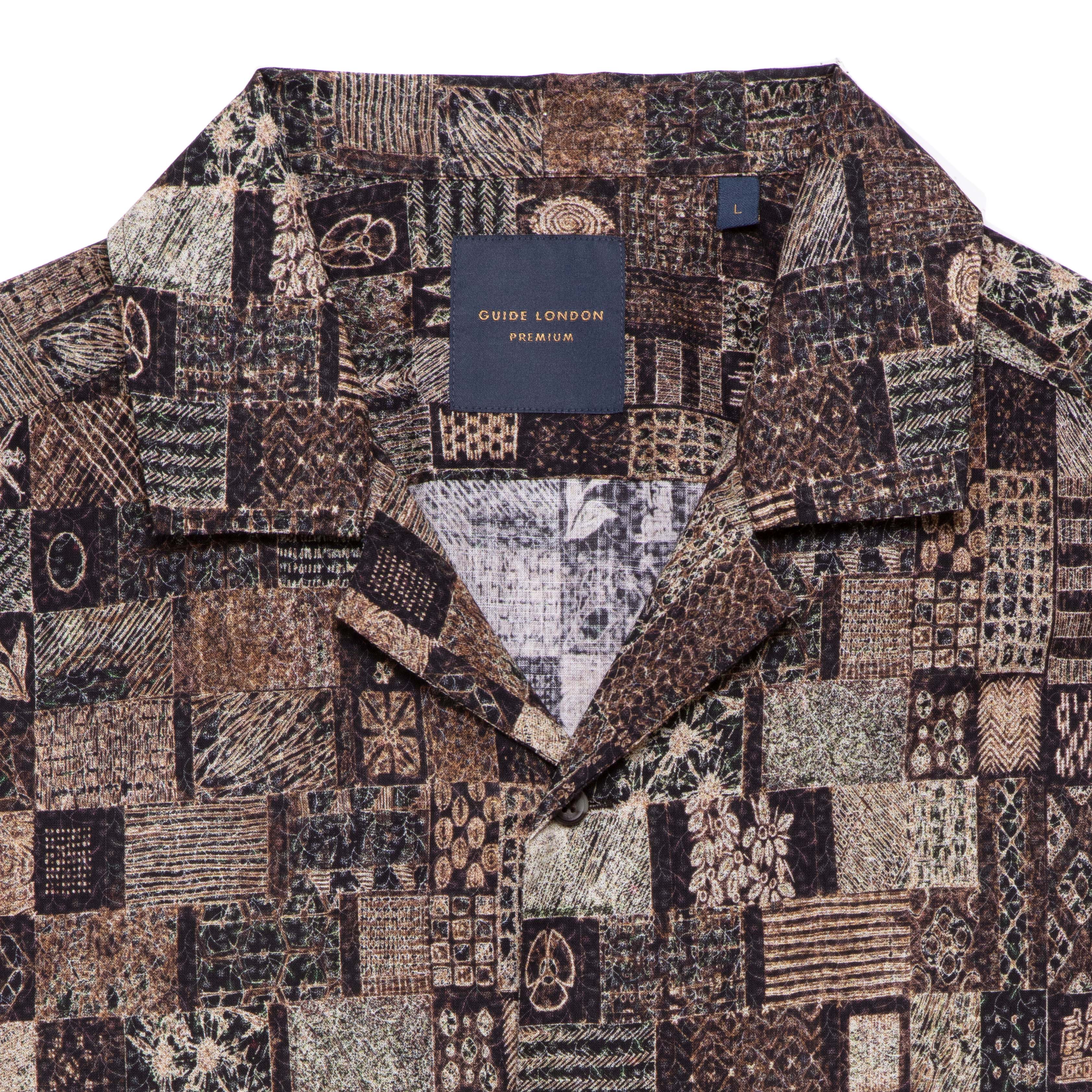 Guide London - Batik Mini SS Shirt - Brown/Black