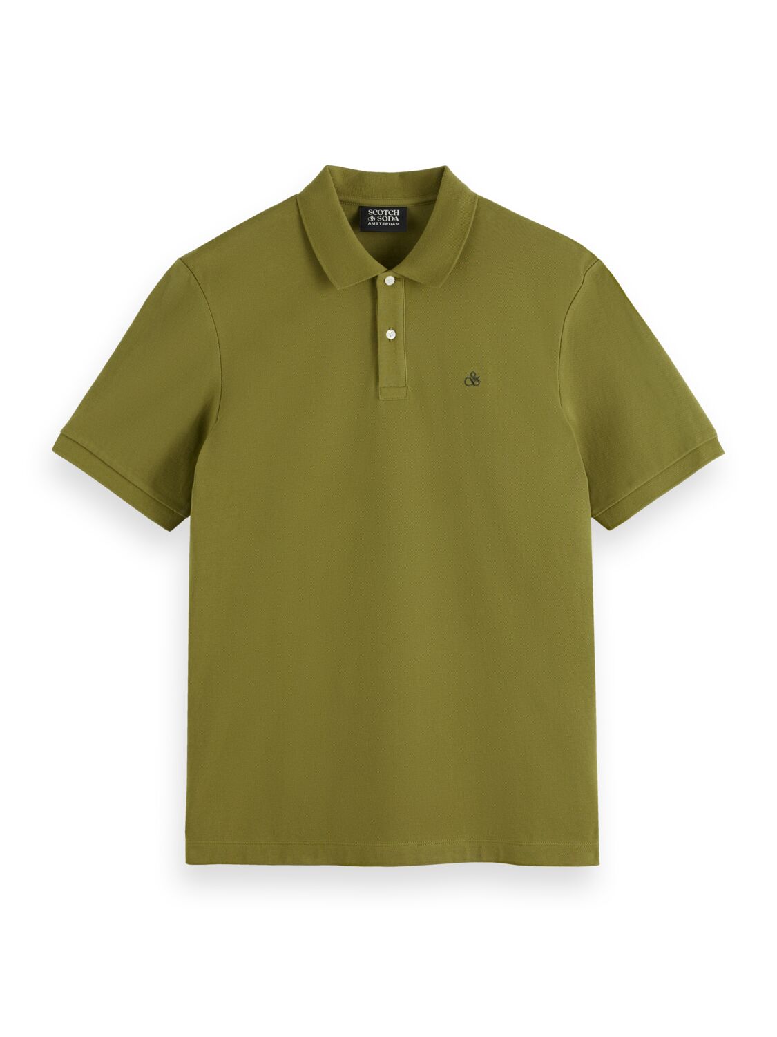 Scotch & Soda - Essential Organic Cotton Pique Polo - Moss Green