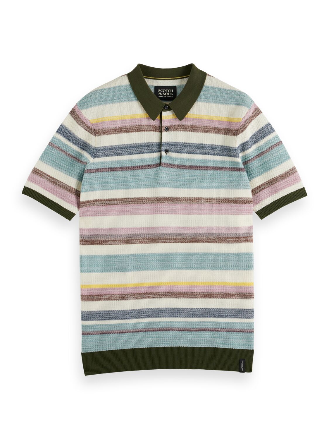 Scotch & Soda - Structured Knitted Polo - Multi Stripe