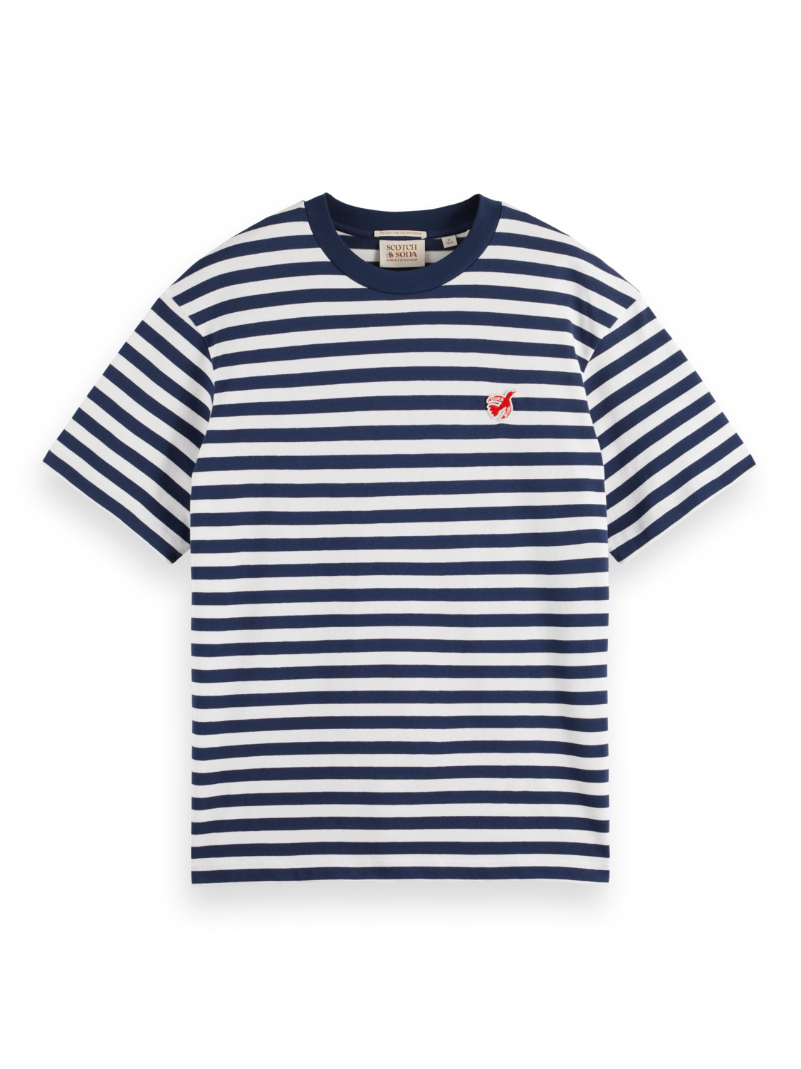 Scotch & Soda - The Free Spirit Peace Bird Stripe Tee - Navy/White