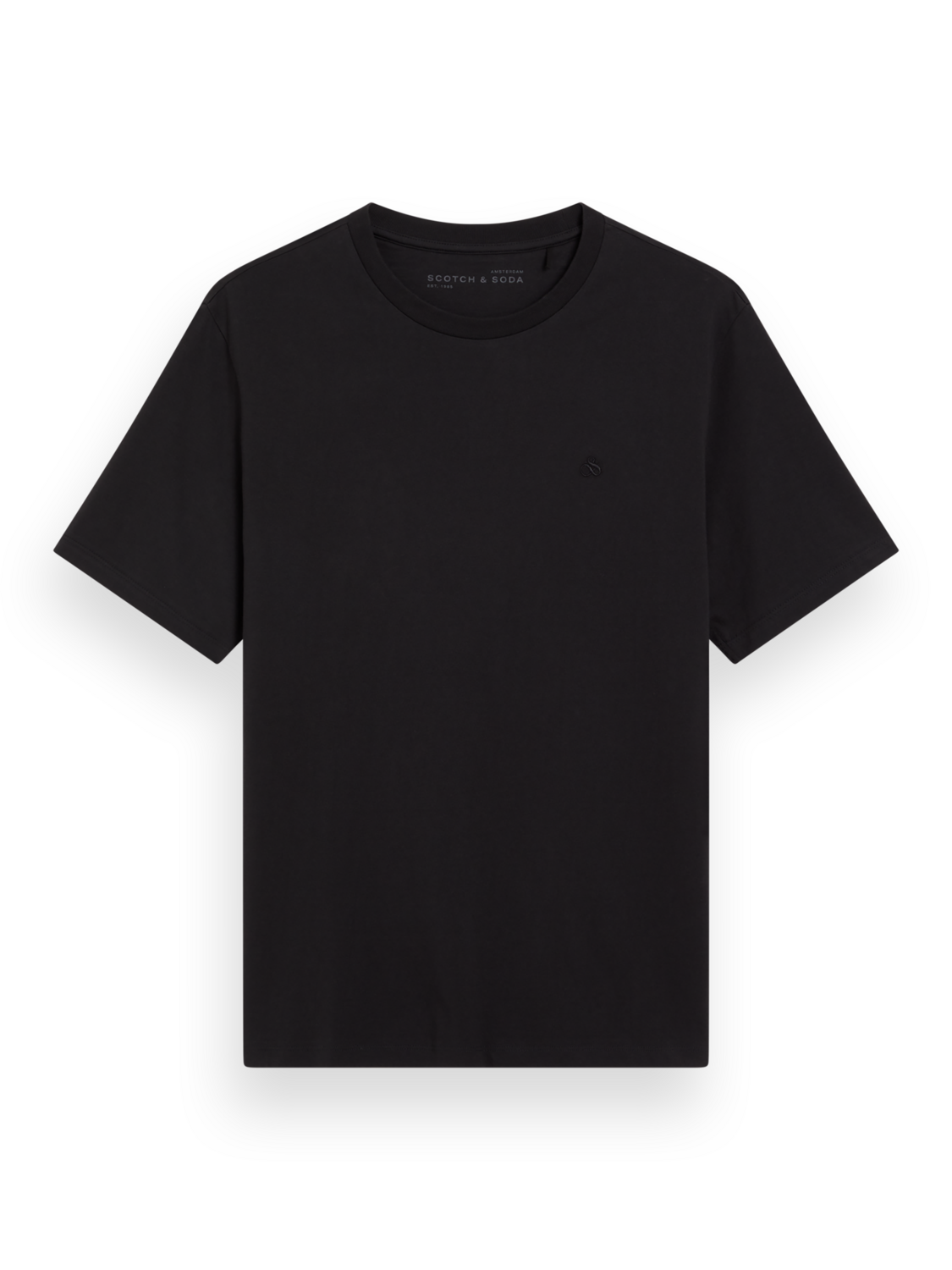 Scotch & Soda - Essential Regular Fit Logo Tee - Black