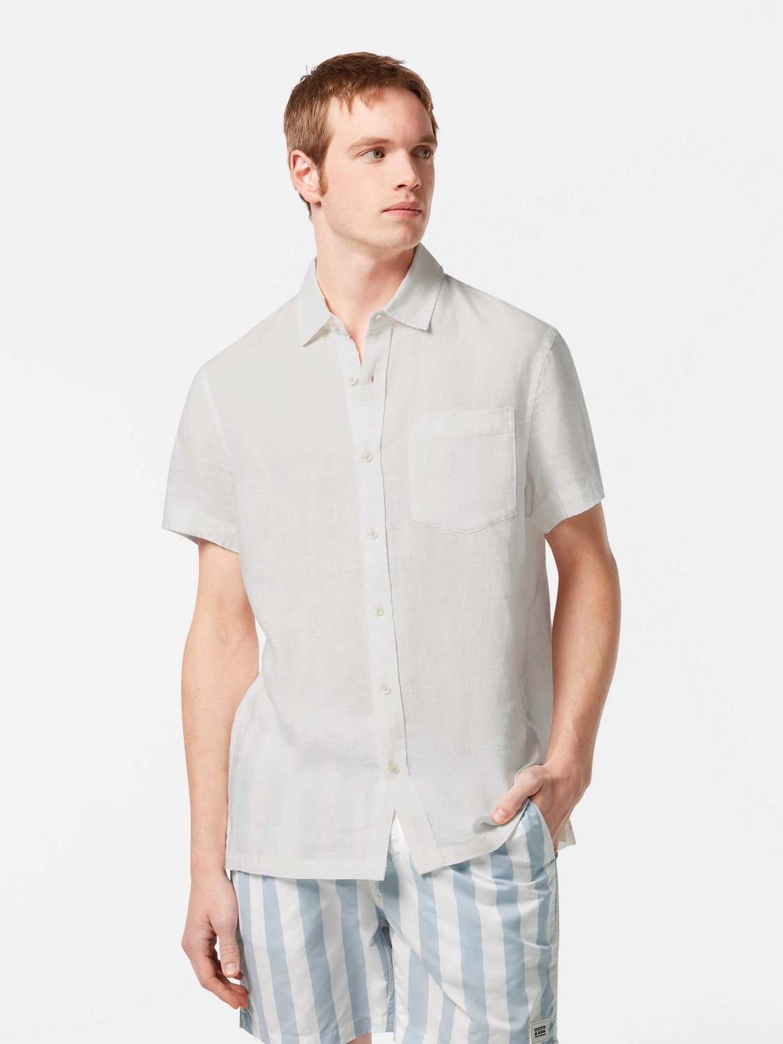 Scotch & Soda - Linen SS Shirt - Off White