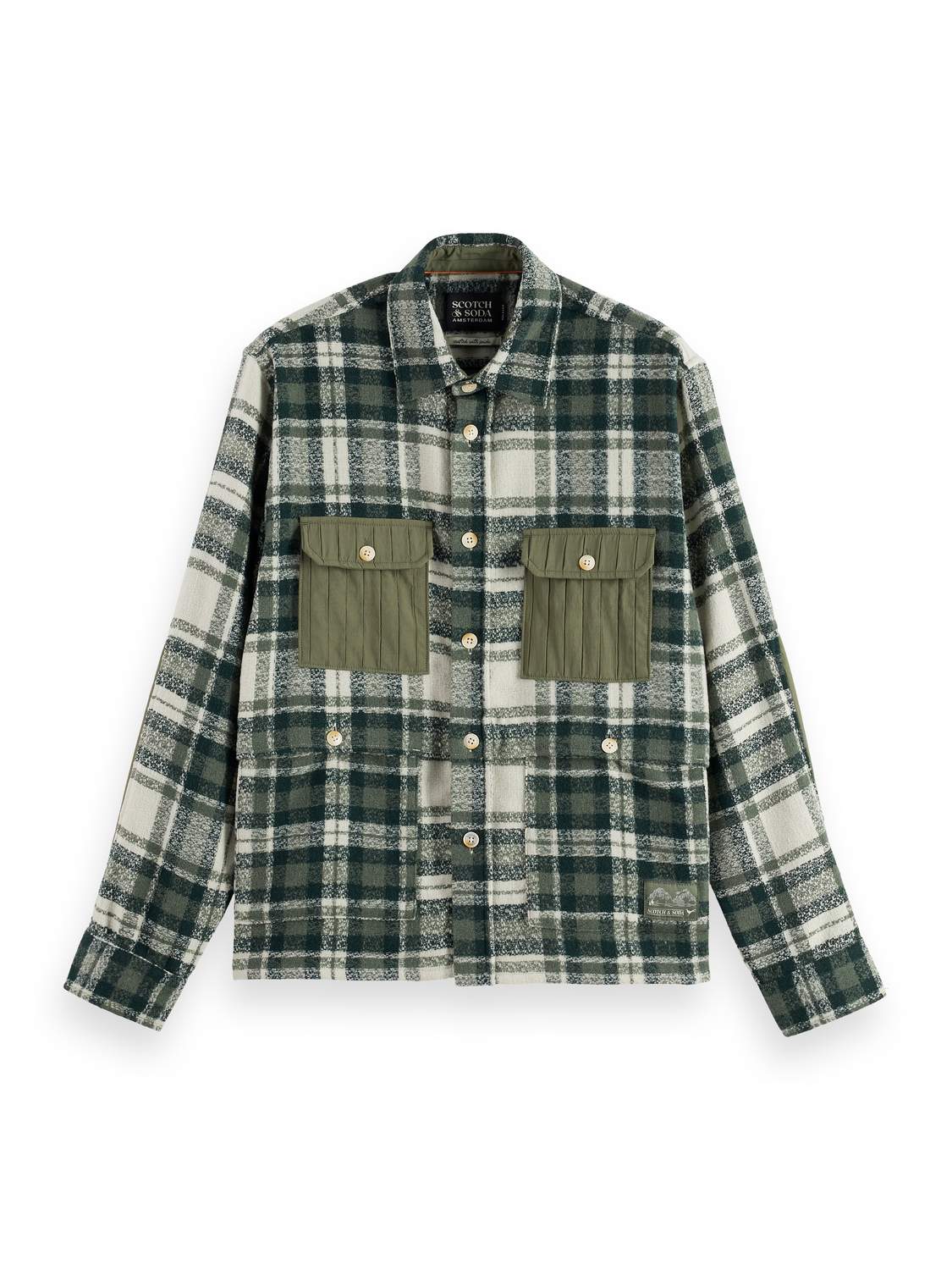 Scotch & Soda - Patchwork Relaxed Fit Shirt - Thyme Check