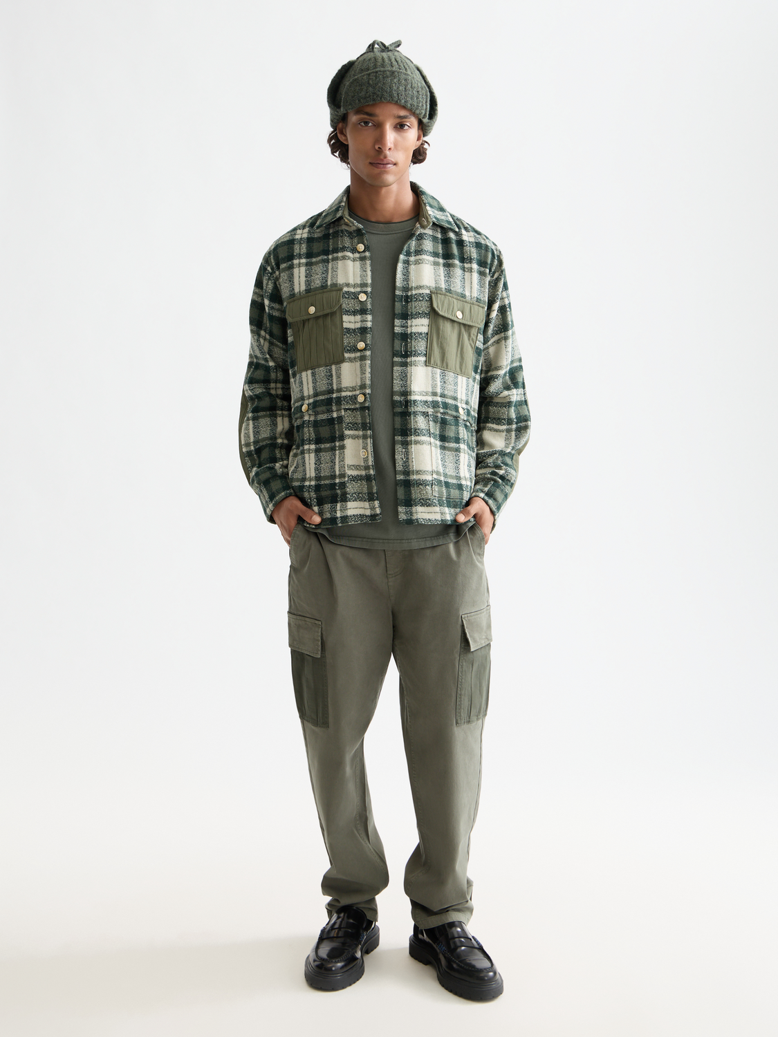 Scotch & Soda - Patchwork Relaxed Fit Shirt - Thyme Check