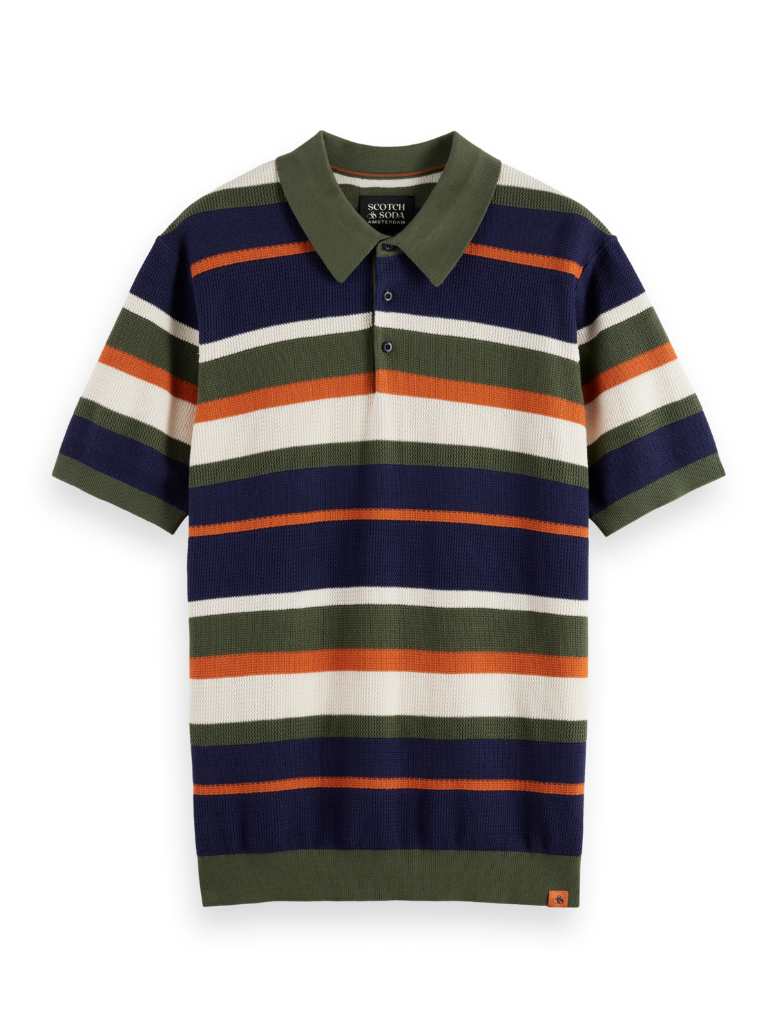 Scotch & Soda - Knitted Striped Regular Fit Polo - Peacoat Stripes