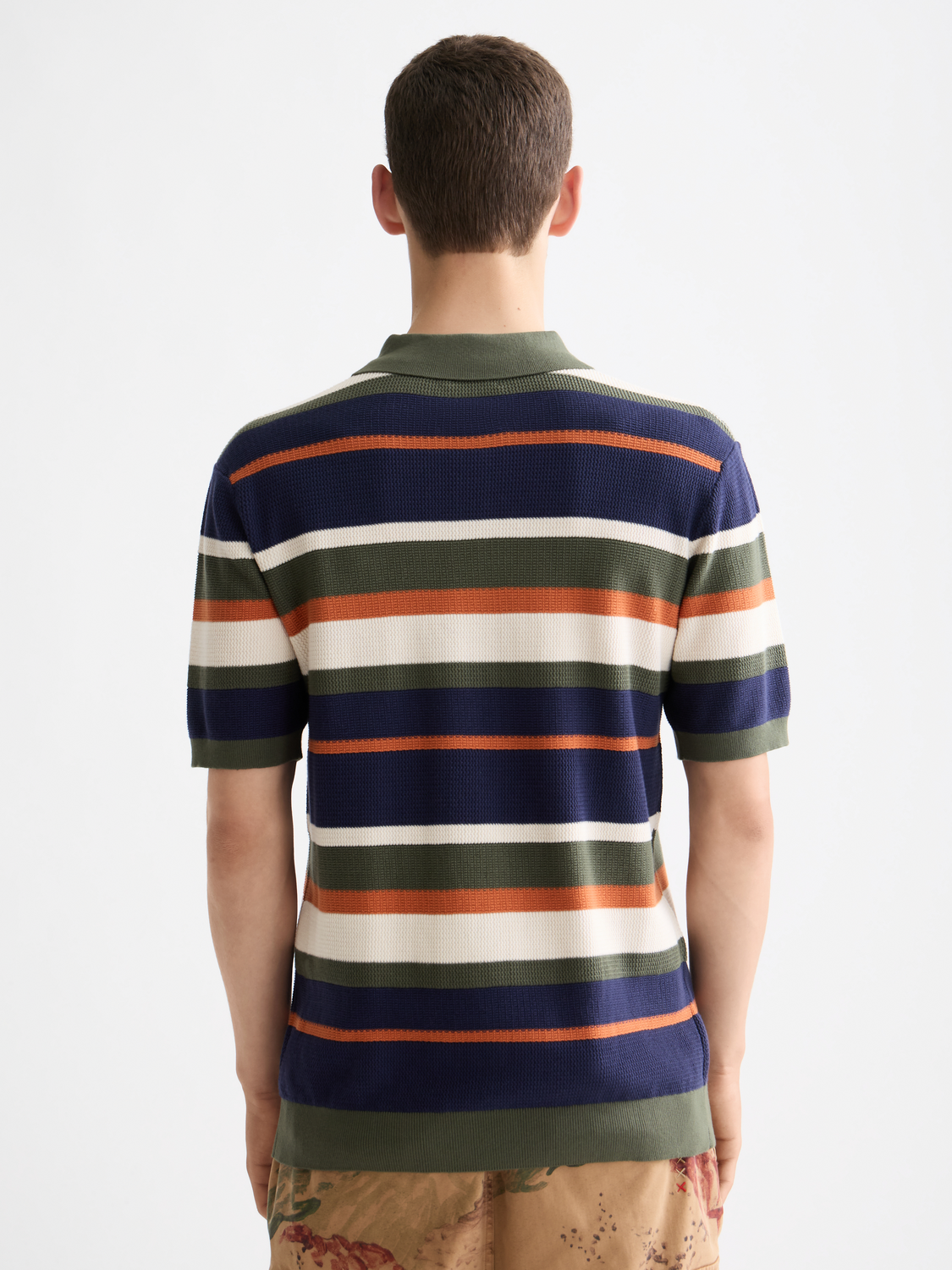 Scotch & Soda - Knitted Striped Regular Fit Polo - Peacoat Stripes