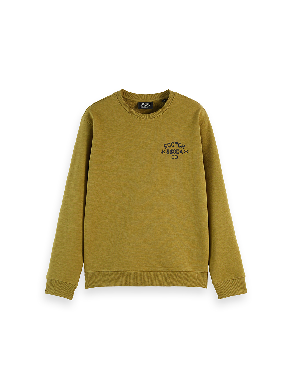 Scotch & Soda - Chest Logo Regular Fit Sweatshirt - Green Moss