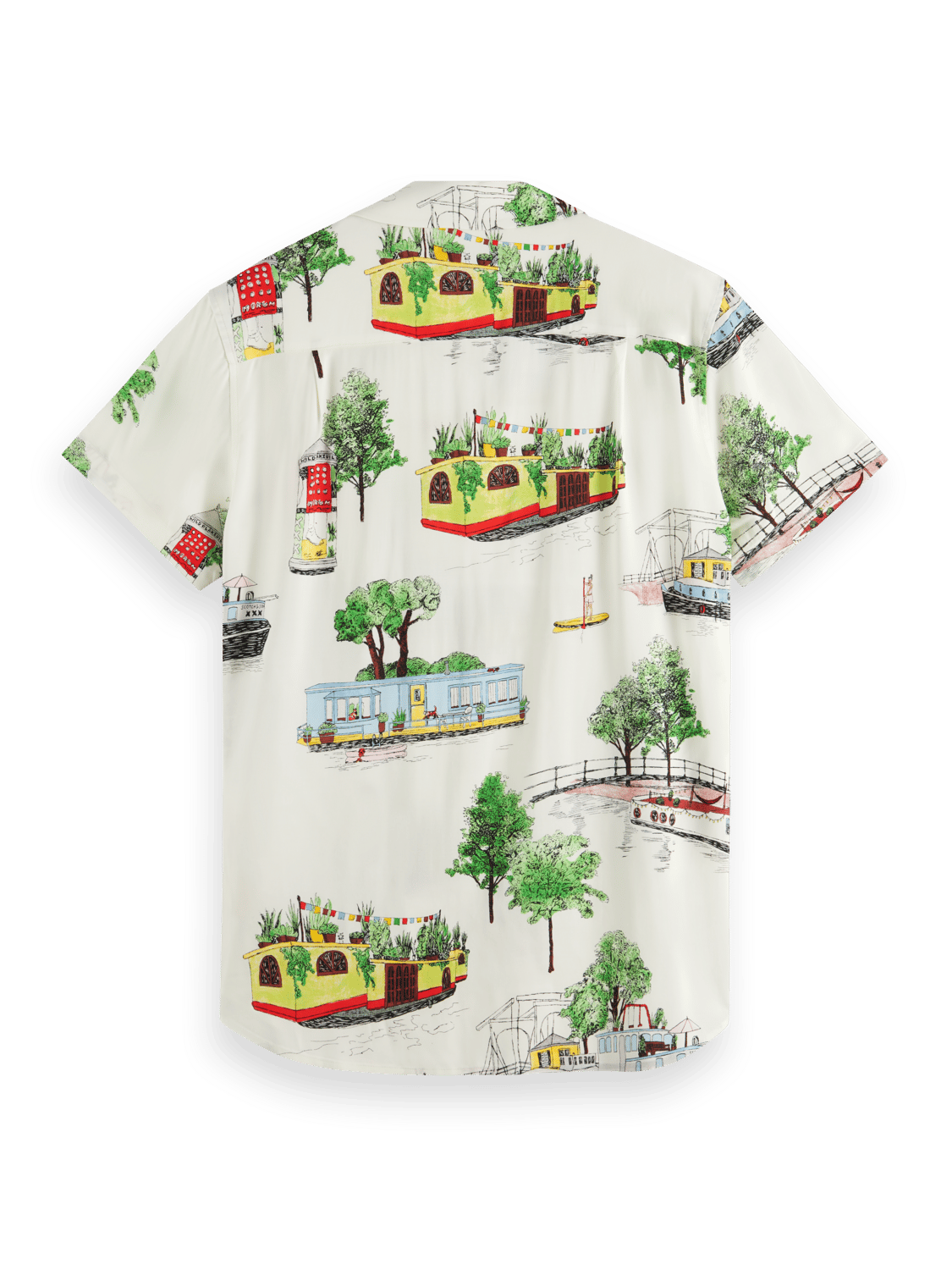 Scotch & Soda - Canal Boats Printed SS Shirt - Canal Boats AOP