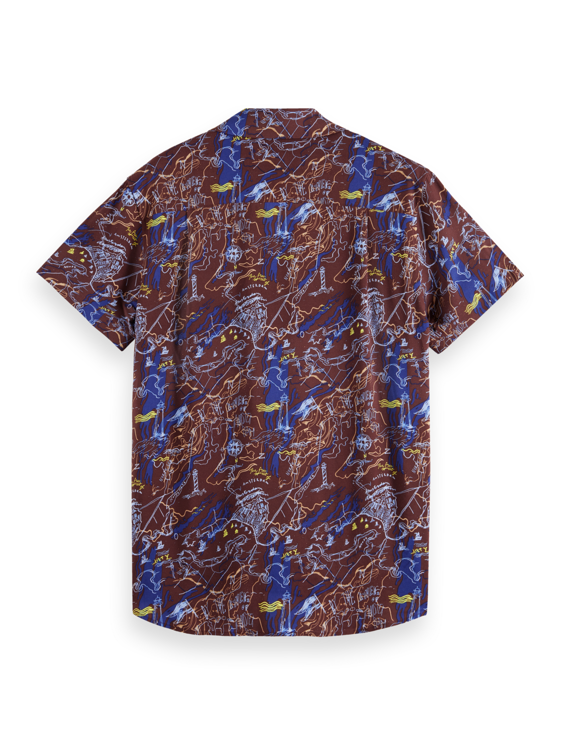 Scotch & Soda - Allover Printed SS Shirt - Map Print